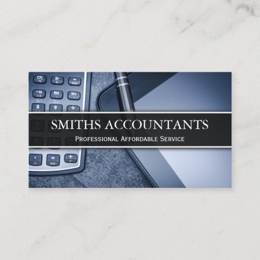 Customizable Black and White Photo Accountant - Business Card