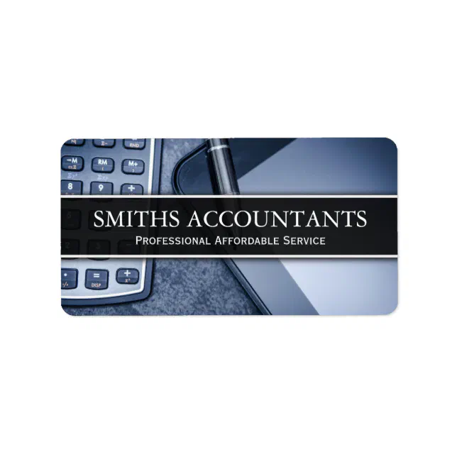 Black and White Photo Accountant - Business Label | Zazzle