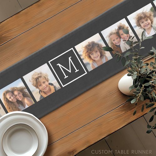 Black and White Photo Collage Custom Monogram
