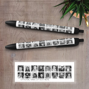 Black and White Photo Collage with up to 16 Photos Pen