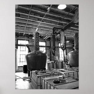 Black And White Photo Distillery Poster