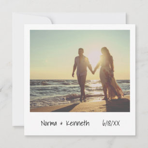 Black and White Photo Engagement Party Invitation