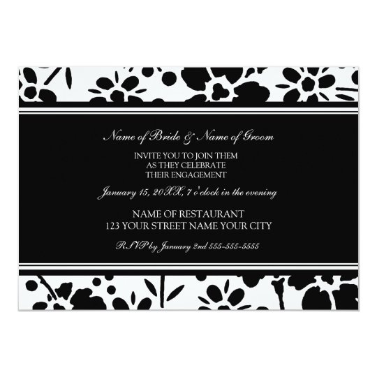 Black And White Engagement Party Invitations 10