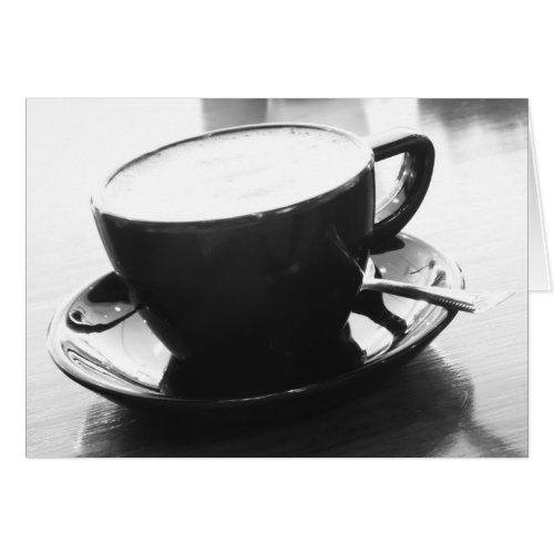 black and white photo of coffee