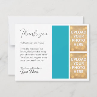 Black and white Photo Thank You Card