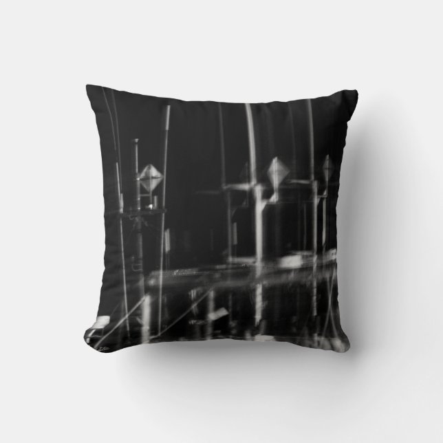 black and white photo throw pillow (Front)