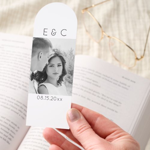 Black and White Photo Wedding Bookmarks