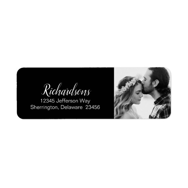 Black and White Photo Wedding Collection Label (Front)