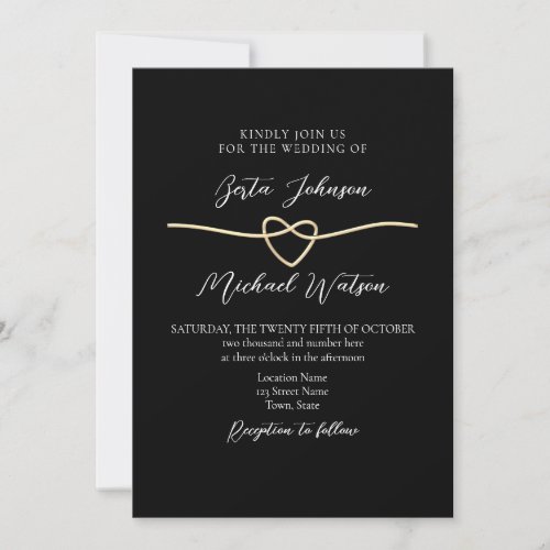 Black and White Photo Wedding Invitation