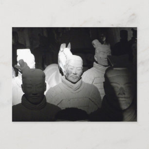 Black and White Photo: Xiam China Warriors Postcard