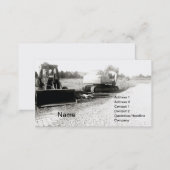 black and white photof construction equipment business card (Front/Back)