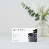 Black and White Photographer Business Card (Standing Front)