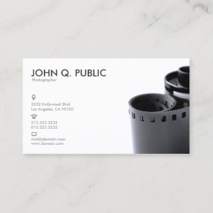 Black and White Photographer Business Card
