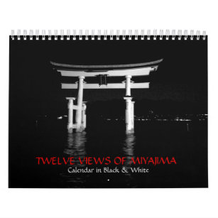 Black and White Photography of Miyajima Calendar