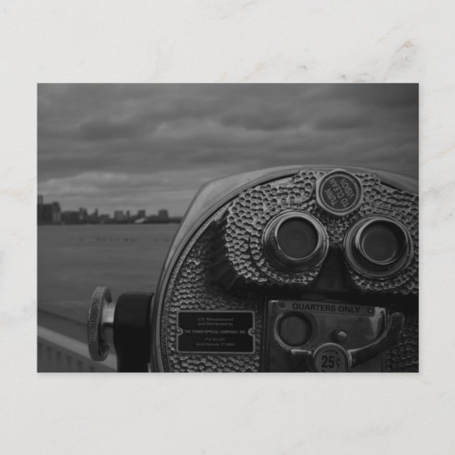 black and white photography postcard (Front)