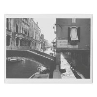 Black and White Photography Venice Italy Canal