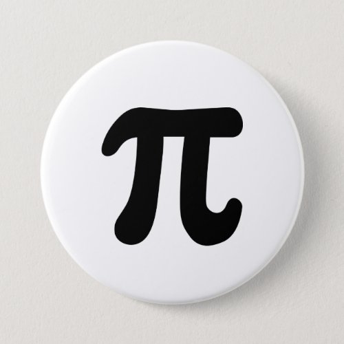 Black and White Pi Symbol Button