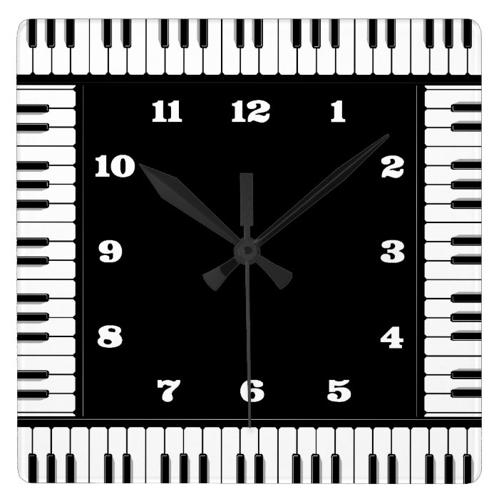 Black And White Piano Decorative Wall Clock