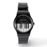 Black and White Piano Keyboard Monogram
