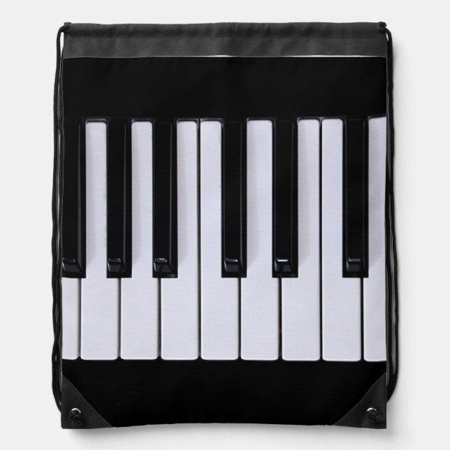 Black and White Piano Keys Backpack (Front)