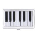 Black And White Piano Keys Business Card Holder at Zazzle