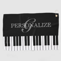 Black and white piano keys custom name monogram