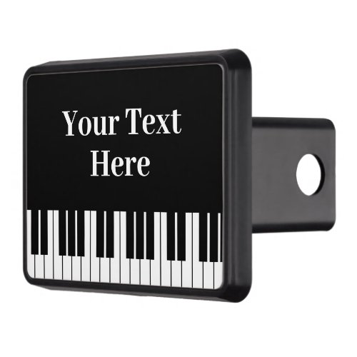Black and white piano keys custom tow hitch cover
