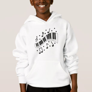 Black and white piano keys Hoodie