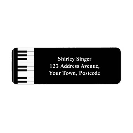 Black And White Piano Keys Label
