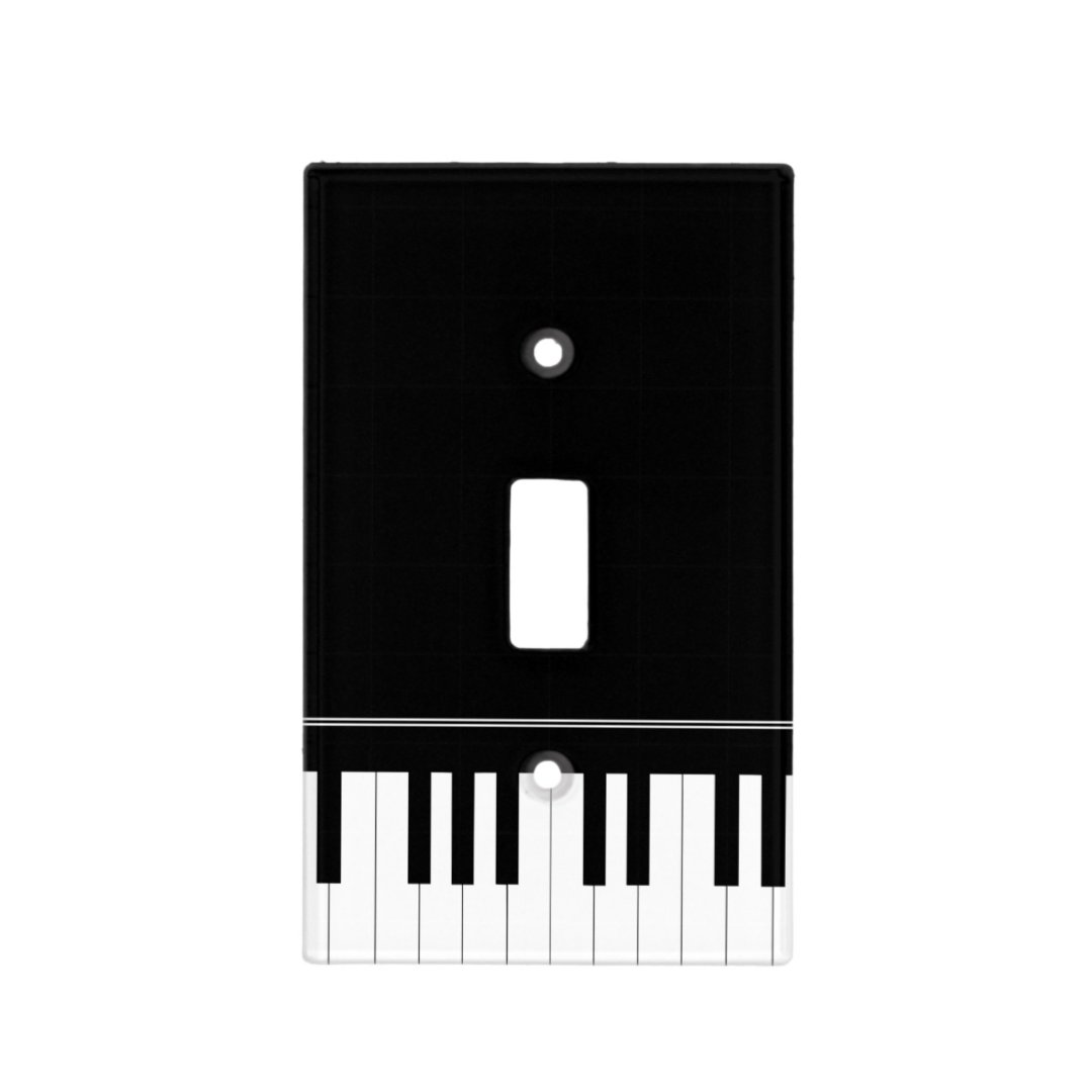 Black and white Piano keys Light Switch Cover | Zazzle