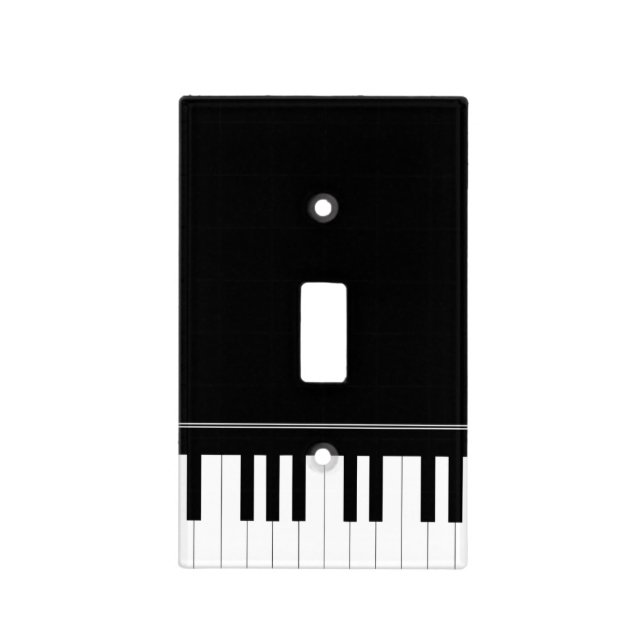 Black and white Piano keys Light Switch Cover (Front)