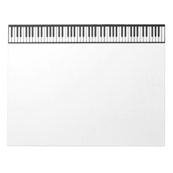 Black And White Piano Keys Personalize Notepad by BarbeeAnne at Zazzle