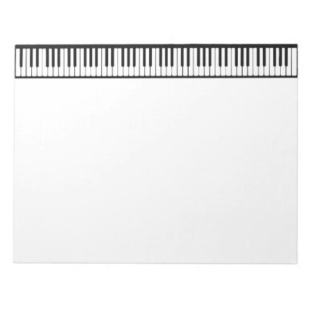 Black And White Piano Keys Personalize Notepad
