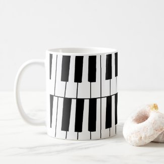 Black and White Piano Keys Pianist Musician