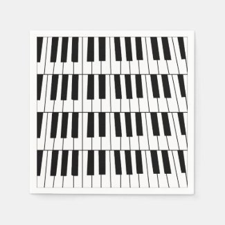 Black and White Piano Keys Pianist Musician Party