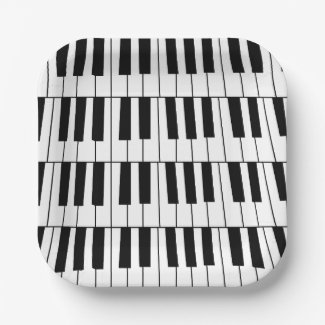 Black and White Piano Keys Pianist Musician Party