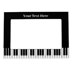 Black And White Piano Keys Picture Frame Magnet at Zazzle
