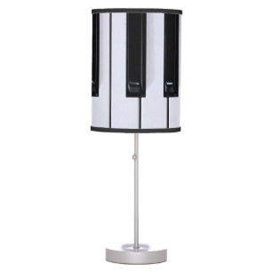 Black and White Piano Keys Table Lamp