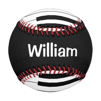 Black and White Piano Keys With Customazed Name Baseball