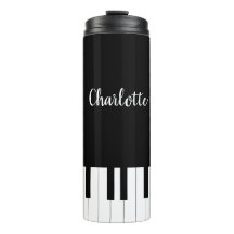 Black and White Piano Keys With Customazed Name