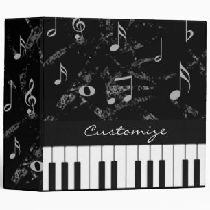 Black and White Piano Music Binder 2