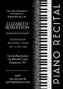 Piano Recital Invitations Zazzle
