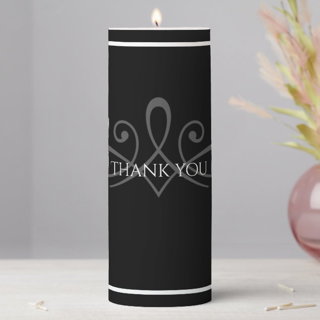 Black and white pillar candle  (In Situ)