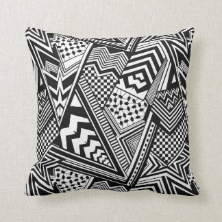 black and white pillow
