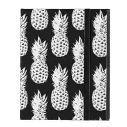 Black and white pineapple fruit pattern Ipad cover