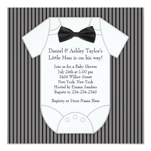 Black And White Baby Shower Invitations 4