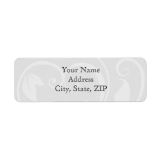 Black and White Pinstripe Heart Return Address Label