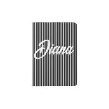 Black and White Pinstripe with Name