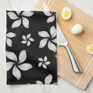 Black and White Pinwheels Kitchen Towel