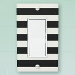 Black And White Pirate Stripes Modern Light Switch Cover at Zazzle